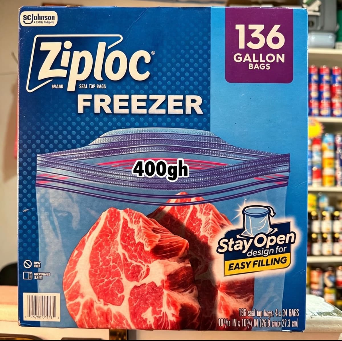  Ziploc Gallon Freezer Bags – 136 Pieces