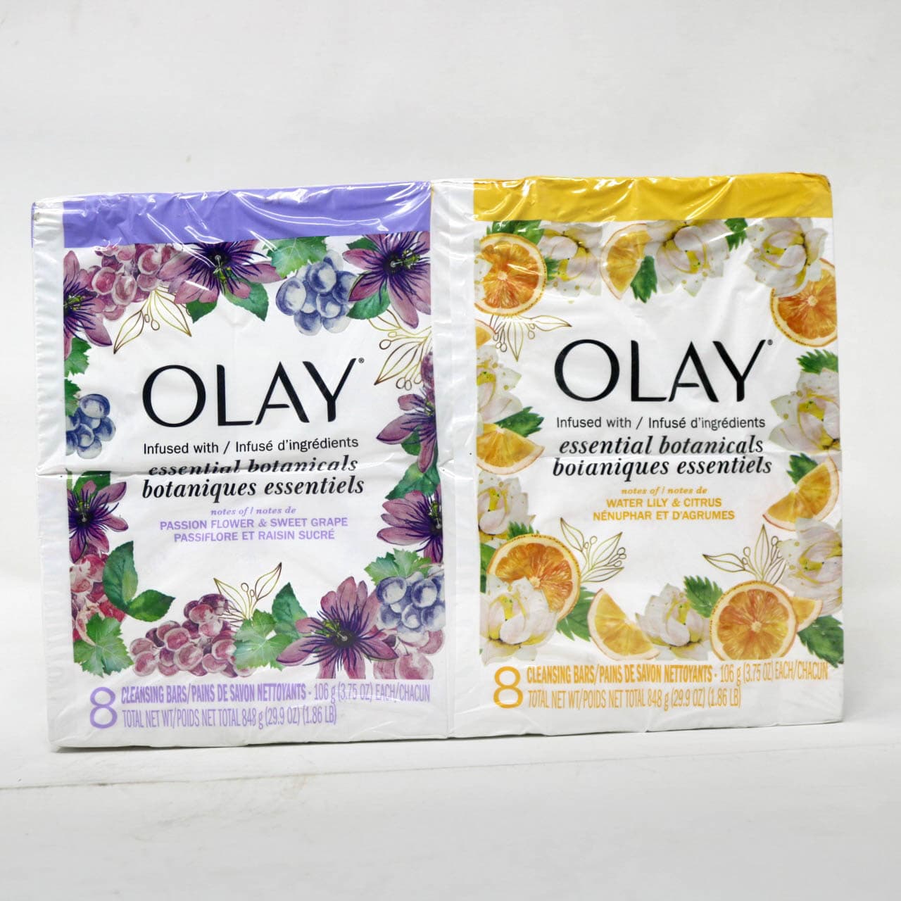 Olay Essential Botanicals Bar Soap – 16 Bars (106g each)